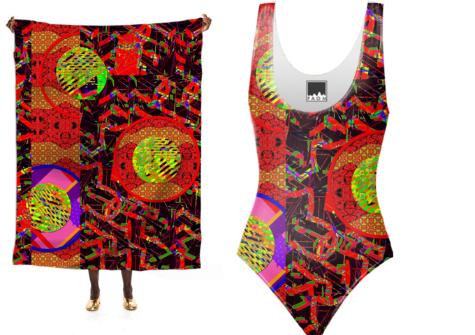 Sloan Nota scarf & swimsuit