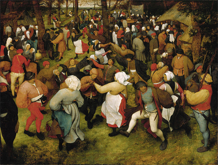 The Wedding Dance (c.1566), oil on oak panel, The Detroit Institute of Arts. via Wikipedia.