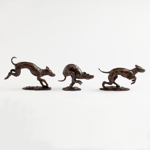 Sophie Dickens, Running Dogs, cast bronze.
